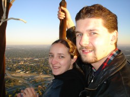 Balloon Ride Passengers Morning Balloon Flight in Des Moines Iowa