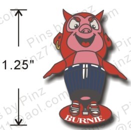 Burnie Little Devil Balloon Pin